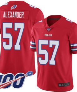 Buffalo Bills #57 Lorenzo Alexander Red Stitched NFL Limited Rush 100th Season Jersey