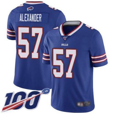 Buffalo Bills #57 Lorenzo Alexander Royal Blue Team Color Stitched NFL 100th Season Vapor Limited Jersey