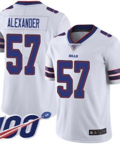 Buffalo Bills #57 Lorenzo Alexander White Stitched NFL 100th Season Vapor Limited Jersey