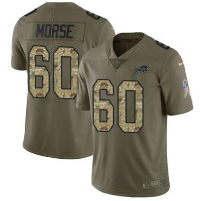 Buffalo Bills #60 Mitch Morse Olive/Camo Stitched NFL Limited 2017 Salute To Service Jersey