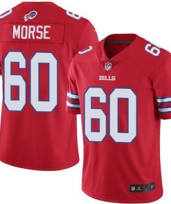 Buffalo Bills #60 Mitch Morse Red Stitched NFL Elite Rush Jersey
