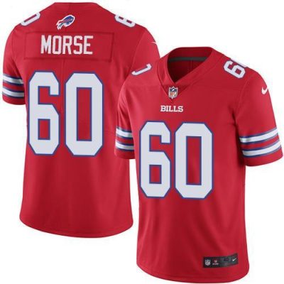 Buffalo Bills #60 Mitch Morse Red Stitched NFL Elite Rush Jersey