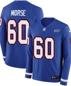 Buffalo Bills #60 Mitch Morse Royal Blue Team Color Stitched NFL Limited Therma Long Sleeve Jersey