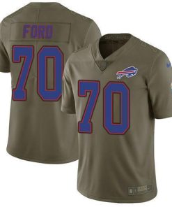 Buffalo Bills #70 Cody Ford Olive Stitched NFL Limited 2017 Salute To Service Jersey