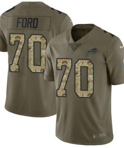 Buffalo Bills #70 Cody Ford Olive/Camo Stitched NFL Limited 2017 Salute To Service Jersey