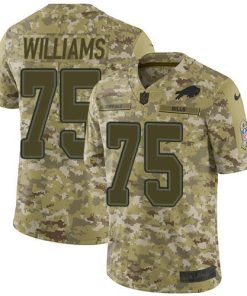 Buffalo Bills #75 Daryl Williams Camo Stitched NFL Limited 2018 Salute To Service Jersey