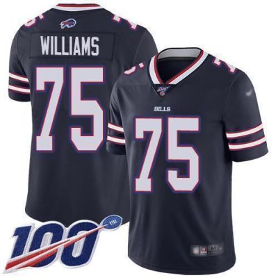 Buffalo Bills #75 Daryl Williams Navy Stitched NFL Limited Inverted Legend 100th Season Jersey