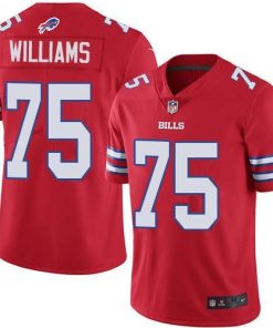 Buffalo Bills #75 Daryl Williams Red Stitched NFL Limited Rush Jersey