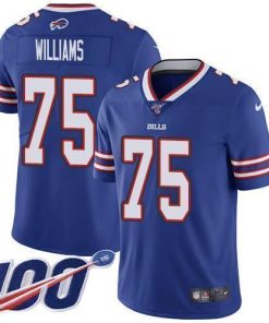 Buffalo Bills #75 Daryl Williams Royal Blue Team Color Stitched NFL 100th Season Vapor Untouchable Limited Jersey