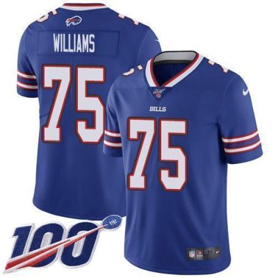 Buffalo Bills #75 Daryl Williams Royal Blue Team Color Stitched NFL 100th Season Vapor Untouchable Limited Jersey