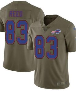 Buffalo Bills #83 Andre Reed Olive Stitched NFL Limited 2017 Salute To Service Jersey