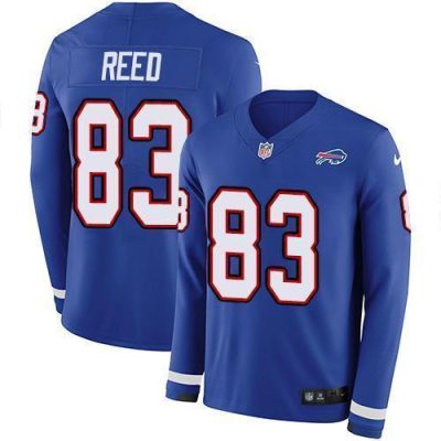 Buffalo Bills #83 Andre Reed Royal Blue Team Color Stitched NFL Limited Therma Long Sleeve Jersey