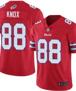 Buffalo Bills #88 Dawson Knox Red Stitched NFL Limited Rush Jersey