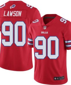 Buffalo Bills #90 Shaq Lawson Red Stitched NFL Elite Rush Jersey