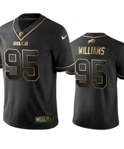Buffalo Bills #95 Kyle Williams Black Golden Limited Edition Stitched NFL Jersey