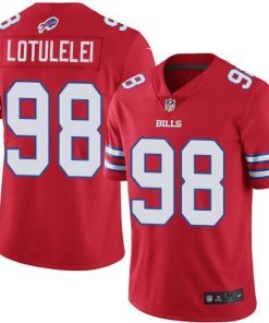 Buffalo Bills #98 Star Lotulelei Red Stitched NFL Limited Rush Jersey