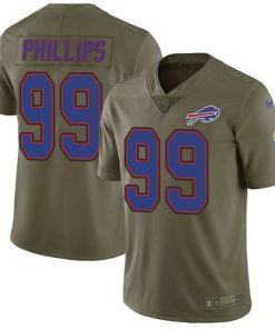 Buffalo Bills #99 Harrison Phillips Olive Stitched NFL Limited 2017 Salute To Service Jersey