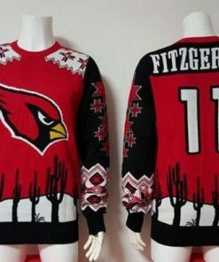 Nike Cardinals #11 Larry Fitzgerald Red/Black Ugly Sweater