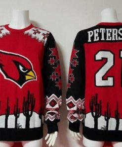 Nike Cardinals #21 Patrick Peterson Red/Black Ugly Sweater