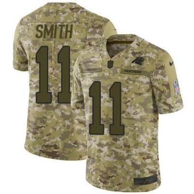 Nike Carolina Panthers #11 Torrey Smith Camo Stitched NFL Limited 2018 Salute To Service Jersey