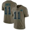 Nike Carolina Panthers #11 Torrey Smith Olive Stitched NFL Limited 2017 Salute To Service Jersey