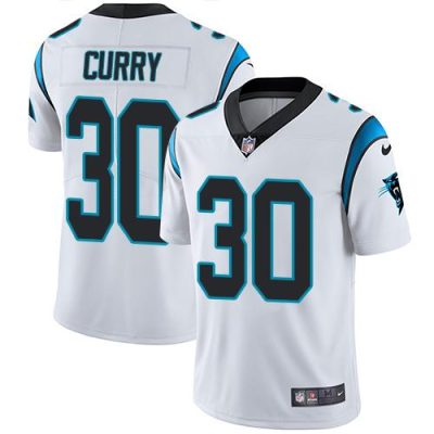 Nike Carolina Panthers #30 Stephen Curry White Stitched NFL Vapor Untouchable Limited Jersey