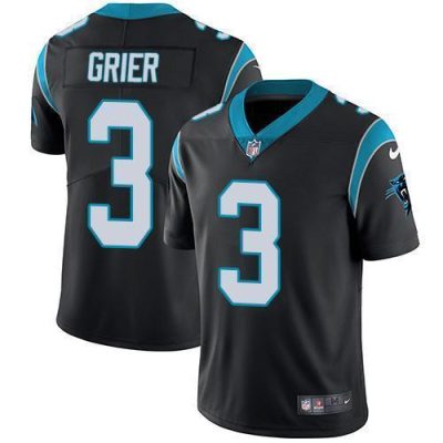 Nike Carolina Panthers #3 Will Grier Black Team Color Stitched NFL Vapor Untouchable Limited Jersey