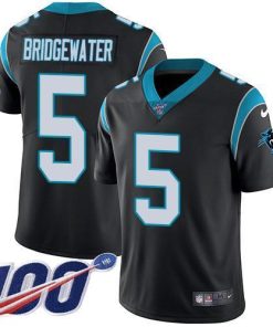Nike Carolina Panthers #5 Teddy Bridgewater Black Team Color Stitched th Season Vapor Untouchable Limited Jersey