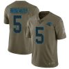 Nike Carolina Panthers #5 Teddy Bridgewater Olive Stitched NFL Limited 2017 Salute To Service Jersey