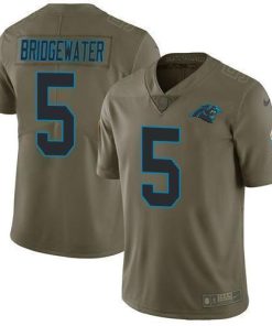 Nike Carolina Panthers #5 Teddy Bridgewater Olive Stitched NFL Limited 2017 Salute To Service Jersey