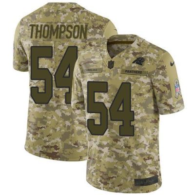 Nike Carolina Panthers #54 Shaq Thompson Camo Stitched NFL Limited 2018 Salute To Service Jersey
