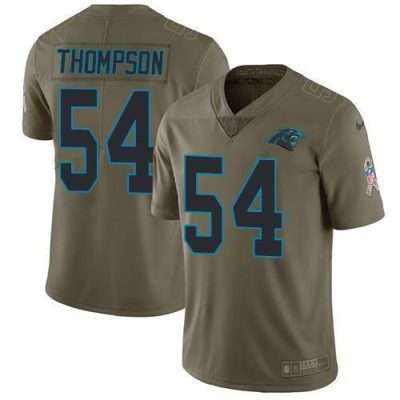 Nike Carolina Panthers #54 Shaq Thompson Olive Stitched NFL Limited 2017 Salute To Service Jersey