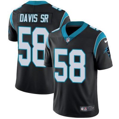 Nike Carolina Panthers #58 Thomas Davis Sr Black Team Color Stitched NFL Vapor Untouchable Limited Jersey