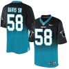 Nike Carolina Panthers #58 Thomas Davis Sr Black/Blue Stitched NFL Elite Fadeaway Fashion Jersey