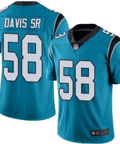 Nike Carolina Panthers #58 Thomas Davis Sr Blue Stitched NFL Limited Rush Jersey