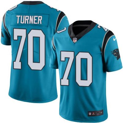 Nike Carolina Panthers #70 Trai Turner Blue Stitched NFL Limited Rush Jersey