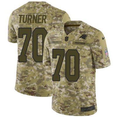Nike Carolina Panthers #70 Trai Turner Camo Stitched NFL Limited 2018 Salute To Service Jersey