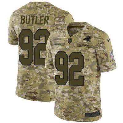 Nike Carolina Panthers #92 Vernon Butler Camo Stitched NFL Limited 2018 Salute To Service Jersey