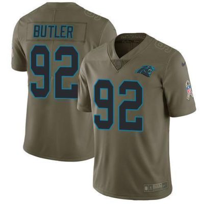 Nike Carolina Panthers #92 Vernon Butler Olive Stitched NFL Limited 2017 Salute To Service Jersey