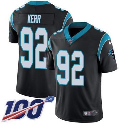 Nike Carolina Panthers #92 Zach Kerr Black Team Color Stitched th Season Vapor Untouchable Limited Jersey