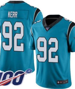 Nike Carolina Panthers #92 Zach Kerr Blue Stitched NFL Limited Rush 100th Season Jersey