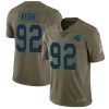 Nike Carolina Panthers #92 Zach Kerr Olive Stitched NFL Limited 2017 Salute To Service Jersey