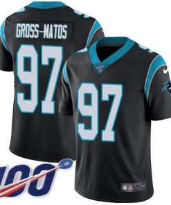 Nike Carolina Panthers #97 Yetur Gross-Matos Black Team Color Stitched th Season Vapor Untouchable Limited Jersey