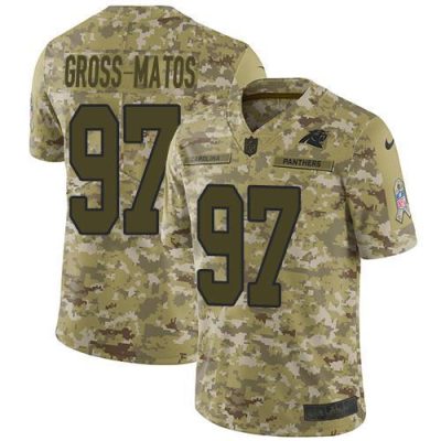 Nike Carolina Panthers #97 Yetur Gross-Matos Camo Stitched NFL Limited 2018 Salute To Service Jersey