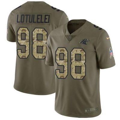 Nike Carolina Panthers #98 Star Lotulelei Olive/Camo Stitched NFL Limited 2017 Salute To Service Jersey