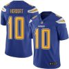 Nike Chargers #10 Justin Herbert Electric Blue Stitched NFL Limited Rush Jersey