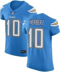 Nike Chargers #10 Justin Herbert Electric Blue Alternate Stitched NFL New Elite Jersey