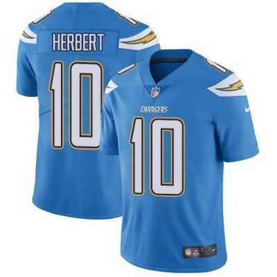 Nike Chargers #10 Justin Herbert Electric Blue Alternate Stitched NFL Vapor Untouchable Limited Jersey