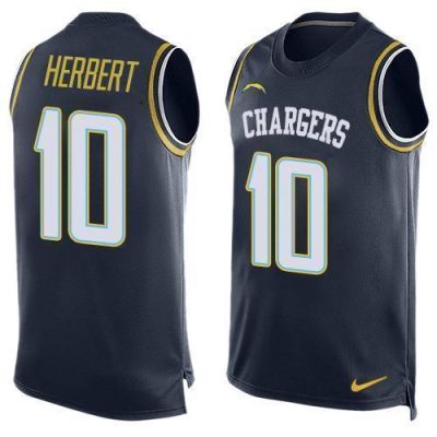 Nike Chargers #10 Justin Herbert Navy Blue Team Color Stitched NFL Limited Tank Top Jersey
