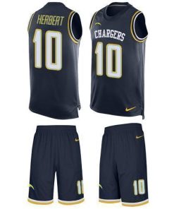 Nike Chargers #10 Justin Herbert Navy Blue Team Color Stitched NFL Limited Tank Top Suit Jersey